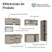 Armário de Cozinha Completa 280 cm Suspensa Crema Nice Madesa 04