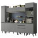 Armário de Cozinha Completa 280cm Cinza Nice Madesa 01
