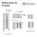 Armário de Cozinha Completa 293cm Branco Emilly Madesa 02