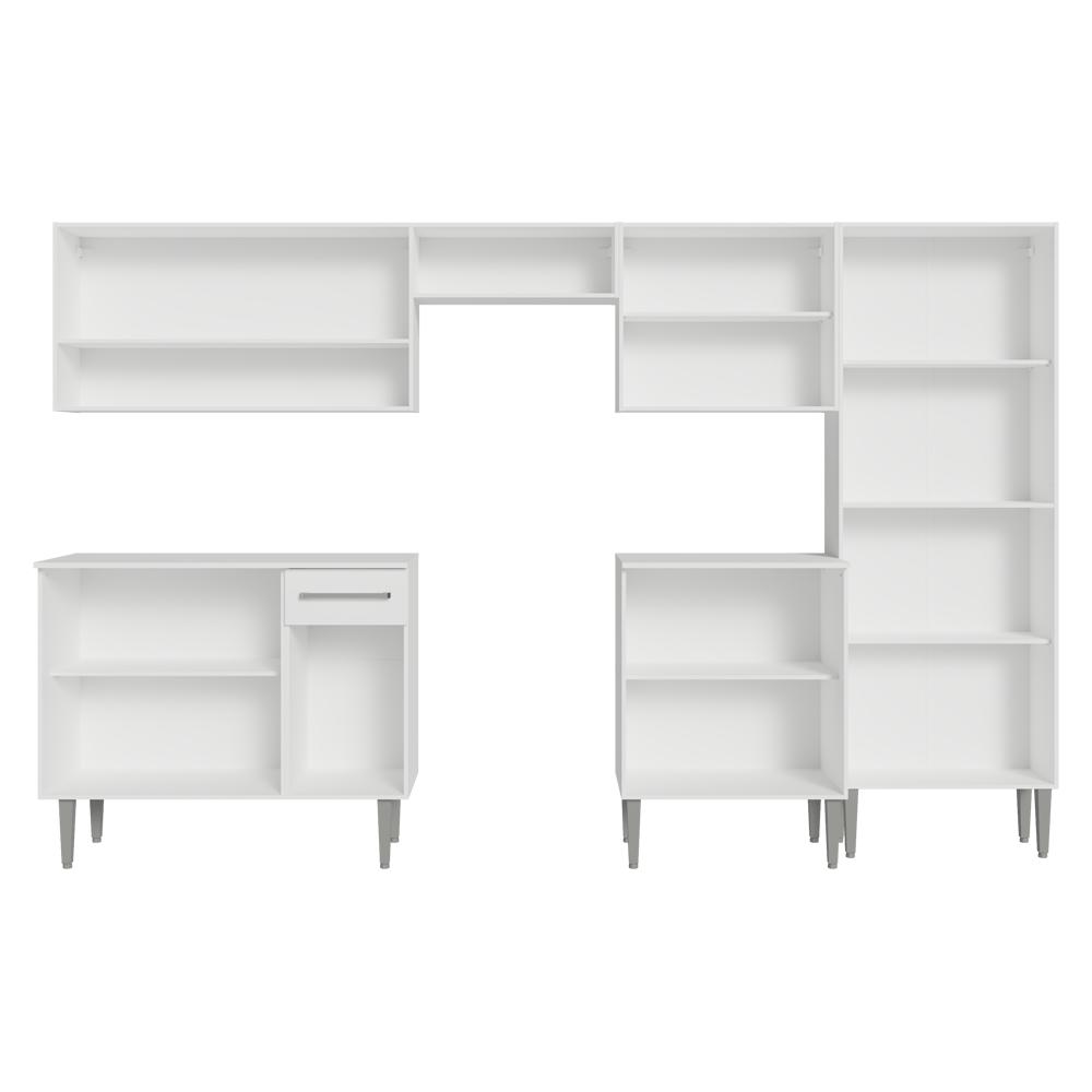 Armário de Cozinha Completa 293cm Branco Emilly Madesa 09