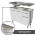 Armário de Cozinha Completa 293cm Branco Emilly Madesa 09