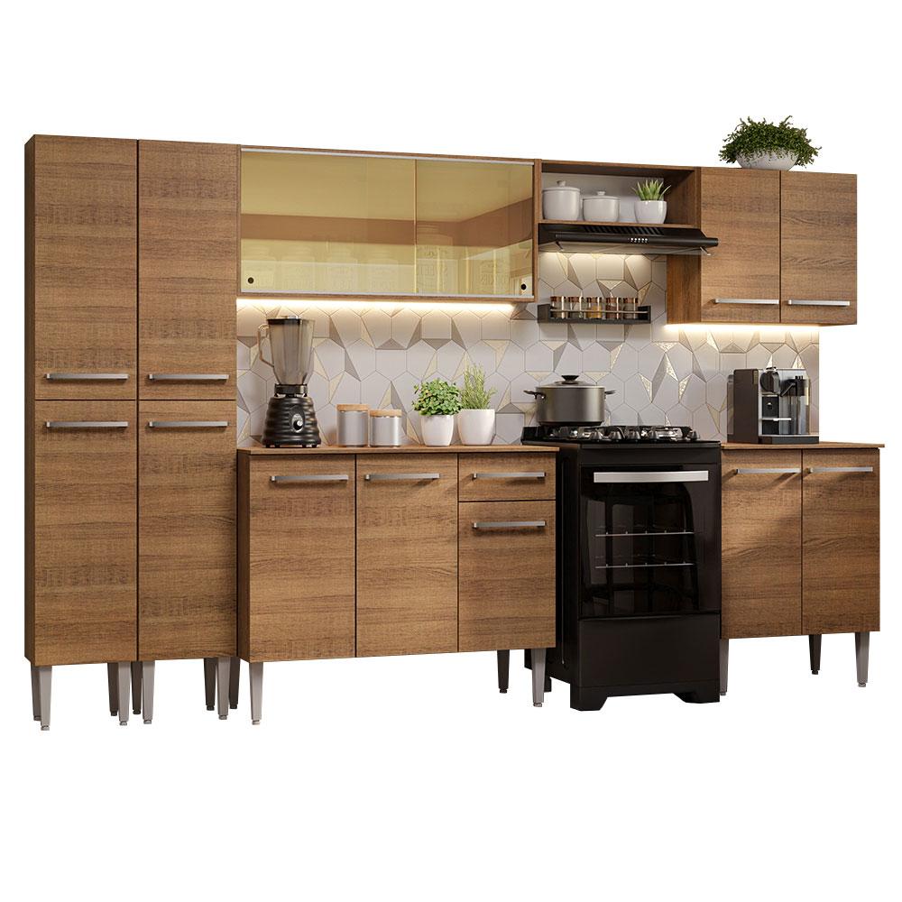 Armário de Cozinha Completa 293cm Rustic Emilly Madesa 05