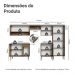 Armário de Cozinha Completa 293cm Rustic/Branco Emilly Madesa 09