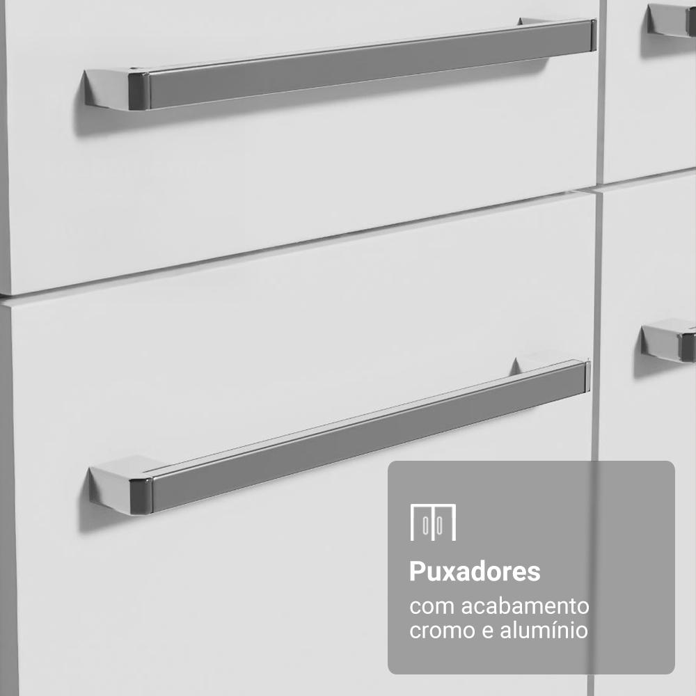 Armário de Cozinha Completa 293cm Rustic/Branco Emilly Madesa 09