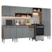 Armário de Cozinha Completa 293cm Rustic/Cinza Emilly Madesa 10