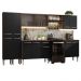 Armário de Cozinha Completa 293cm Rustic/Preto Emilly Madesa 04