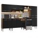Armário de Cozinha Completa 293cm Rustic/Preto Emilly Madesa 10