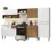 Armário de Cozinha Completa 293cm com Pia Rustic/Branco Emilly Madesa 09