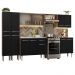 Armário de Cozinha Completa 293cm com Pia Rustic/Preto Emilly Madesa 06