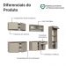 Armário de Cozinha Completa 300 cm Suspenso Crema Nice Madesa 04