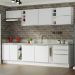 Armário de Cozinha Completa 300cm Branco Veludo Lux da Sabrina Madesa