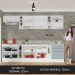Armário de Cozinha Completa 300cm Branco/Cinza Lux da Sabrina Madesa
