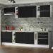 Armário de Cozinha Completa 300cm Branco/Preto Lux da Sabrina Madesa