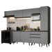 Armário de Cozinha Completa 300cm Cinza Nice Madesa 05