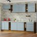 Armário de Cozinha Completa 300cm Rustic/Cinza Lux da Sabrina Madesa