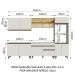 Armário de Cozinha Completa 310cm Branco Reims Madesa XA01
