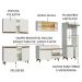 Armário de Cozinha Completa 310cm Branco Reims Madesa XA01