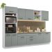 Armário de Cozinha Completa 310cm Branco/Cinza Agata Madesa 02