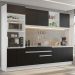 Armário de Cozinha Completa 310cm Branco/Preto Glamy Madesa 02