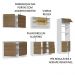 Armário de Cozinha Completa 310cm Branco/Rustic Stella Madesa 02