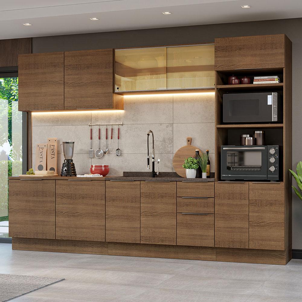 Armário de Cozinha Completa 310cm Rustic Stella Madesa 03