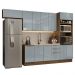 Armário de Cozinha Completa 310cm Rustic/Cinza Lux Madesa 01