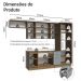 Armário de Cozinha Completa 310cm Rustic/Cinza Lux Madesa 01