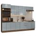 Armário de Cozinha Completa 310cm Rustic/Cinza Lux Madesa 02