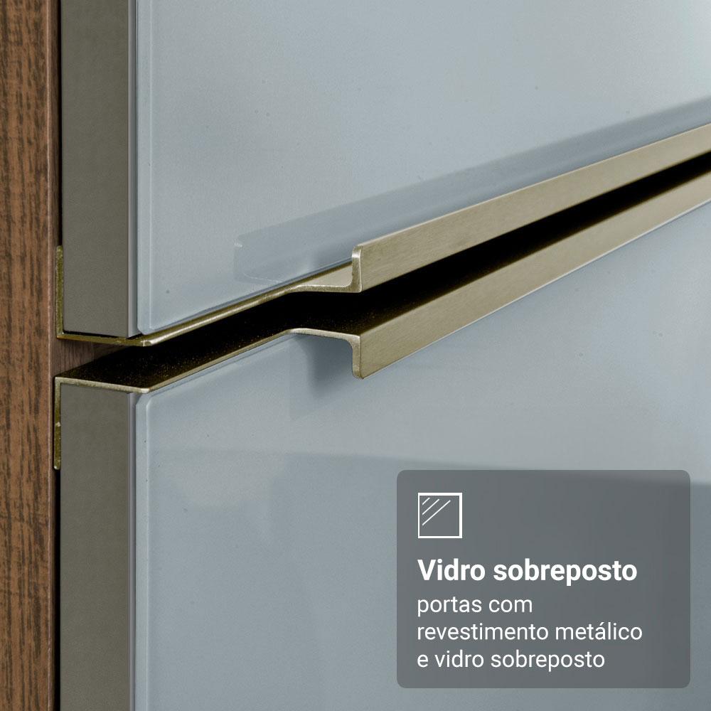 Armário de Cozinha Completa 310cm Rustic/Cinza Lux Madesa 02