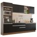 Armário de Cozinha Completa 310cm Rustic/Preto Glamy Madesa 02