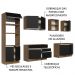 Armário de Cozinha Completa 310cm Rustic/Preto Glamy Madesa 02