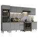 Armário de Cozinha Completa 320cm Cinza Nice Madesa 01
