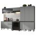 Armário de Cozinha Completa 320cm Cinza Nice Madesa 02