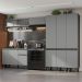 Armário de Cozinha Completa 320cm Cinza Nice Madesa 03