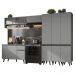 Armário de Cozinha Completa 320cm Cinza Nice Madesa 03