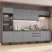 Armário de Cozinha Completa 320cm Cinza Nice Madesa 06