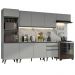 Armário de Cozinha Completa 320cm Cinza Nice Madesa 08