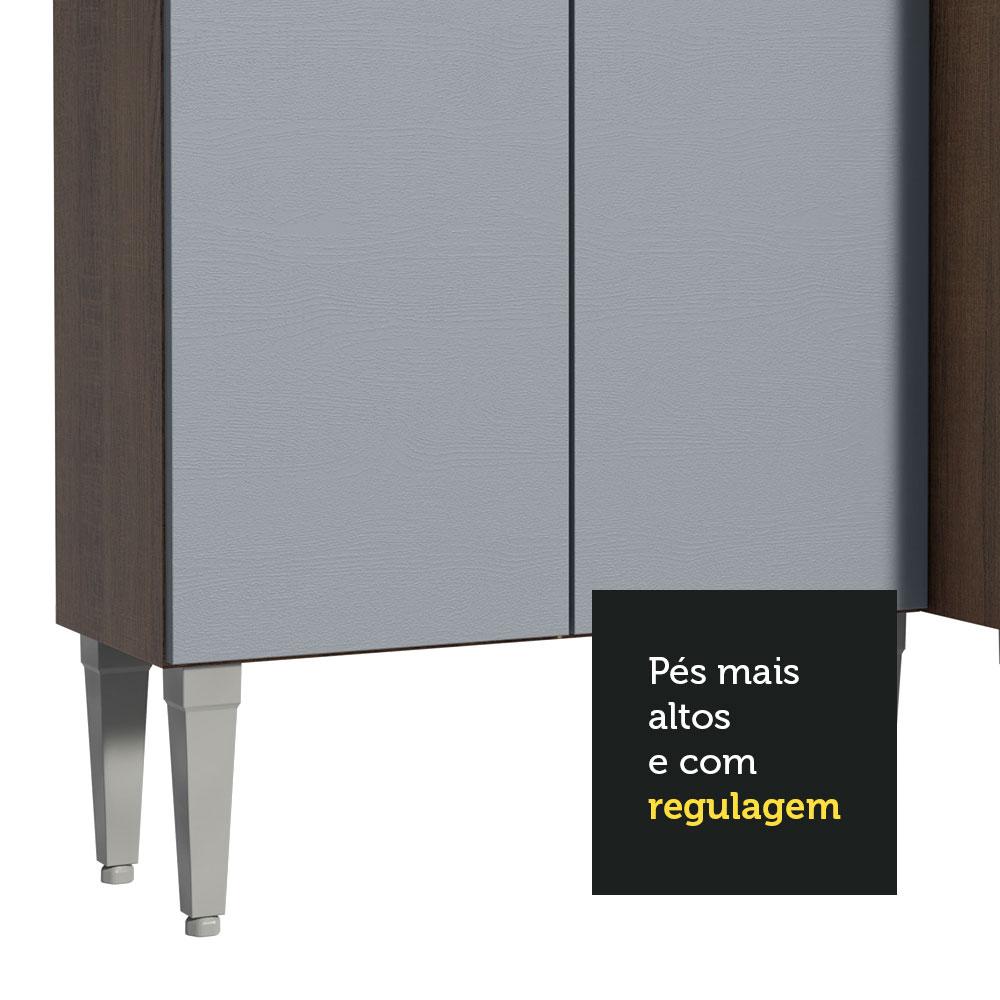 Armário de Cozinha Completa 325cm Cinza/Rustic Emilly Joy Madesa 01