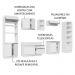 Armário de Cozinha Completa 330cm Branco Glamy Madesa 03