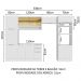 Armário de Cozinha Completa 330cm Branco Stella Madesa 03