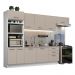 Armário de Cozinha Completa 330cm Branco/Crema Agata Madesa 01