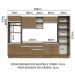 Armário de Cozinha Completa 330cm Rustic Glamy Madesa 03