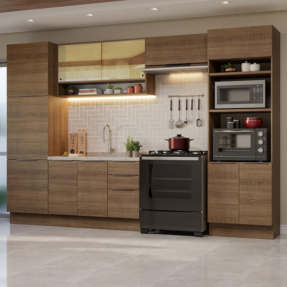 Armário de Cozinha Completa 330cm Rustic Stella Madesa 03