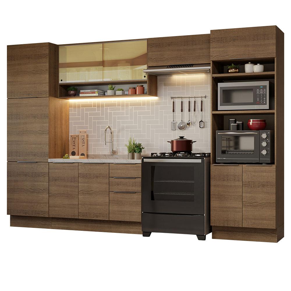 Armário de Cozinha Completa 330cm Rustic Stella Madesa 03