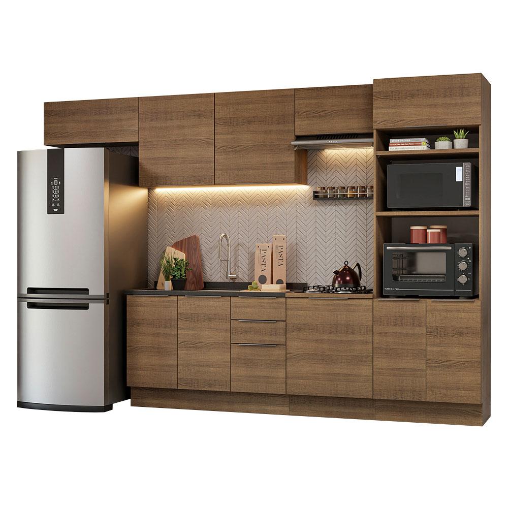 Armário de Cozinha Completa 330cm Rustic Stella Madesa 05
