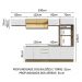 Armário de Cozinha Completa 330cm Rustic/Branco Stella Madesa 04
