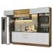 Armário de Cozinha Completa 330cm Rustic/Branco Stella Madesa 06
