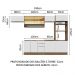 Armário de Cozinha Completa 330cm Rustic/Branco Stella Madesa 06