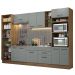 Armário de Cozinha Completa 330cm Rustic/Cinza Agata Madesa 02