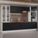 Armário de Cozinha Completa 340cm Branco/Preto Agata Madesa 01